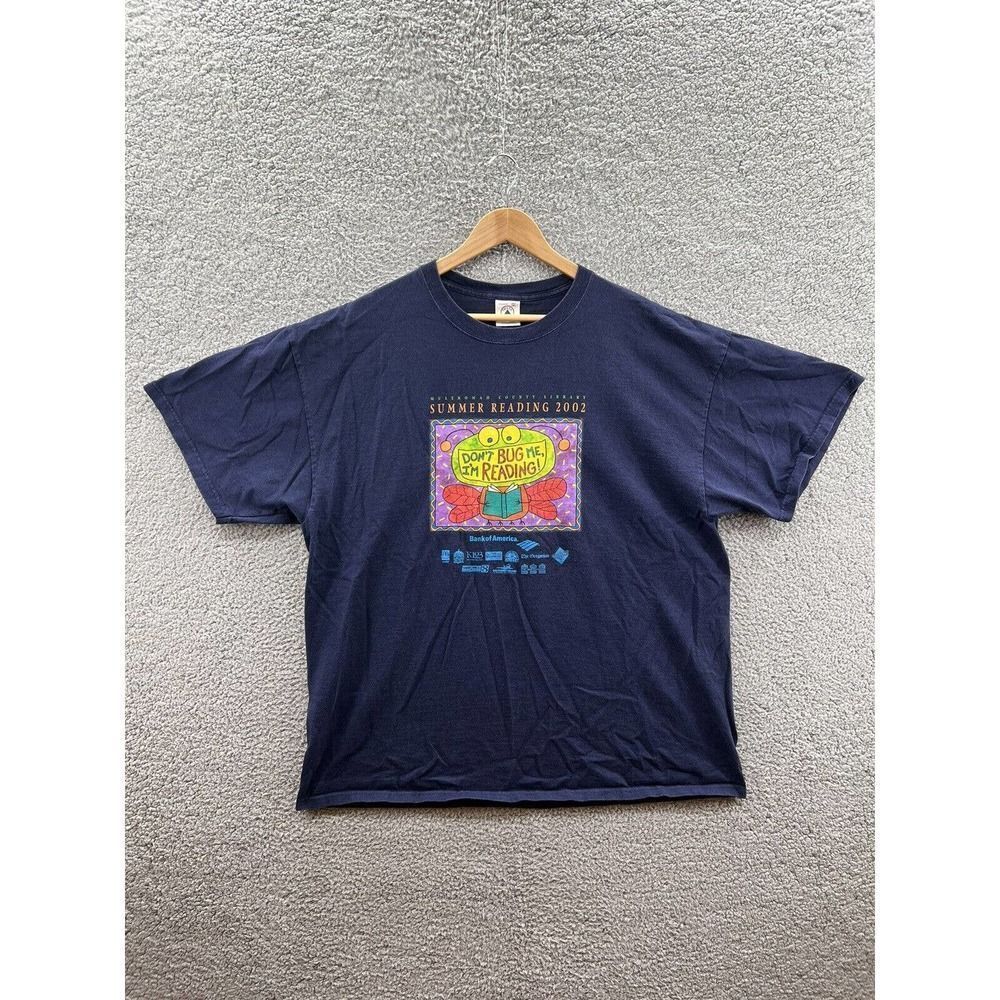 Delta Vintage Don’t Bug Me I’m Reading 2002 Blue T-Shirt Size XXL